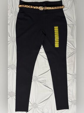 Women’s black TAHARI high-waist slim leg stretch pull-on pants NEW Size